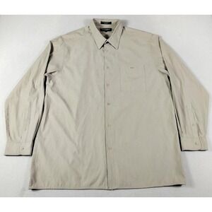 Vintage Brandini Le Collezione Shirt Mens XL Beige Long Sleeve Minimalist Casual
